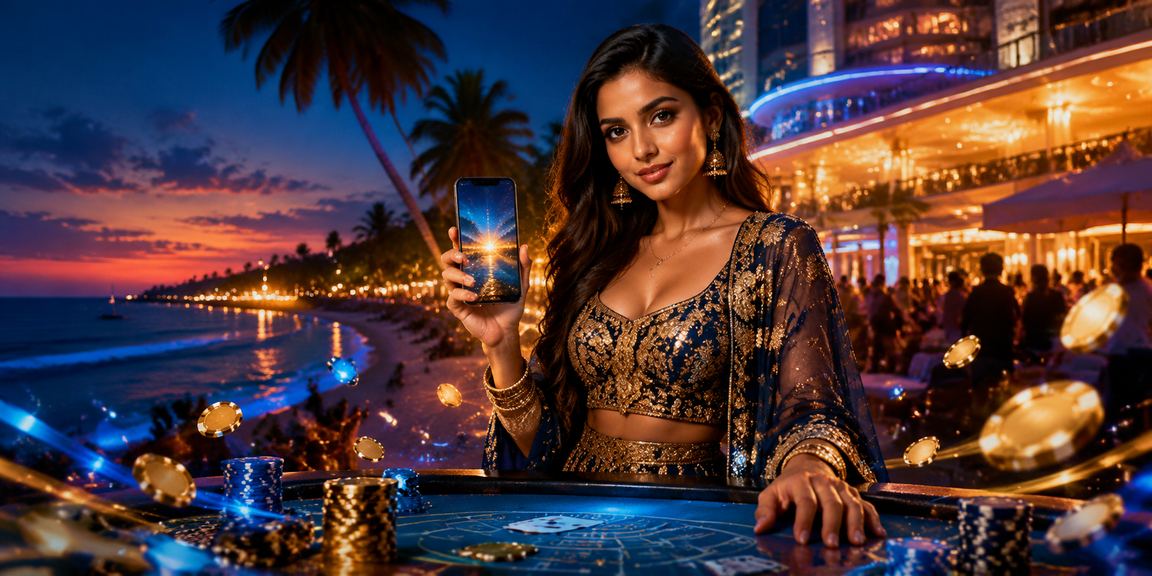 VIP member using mobile casino app in a relaxed outdoor setting