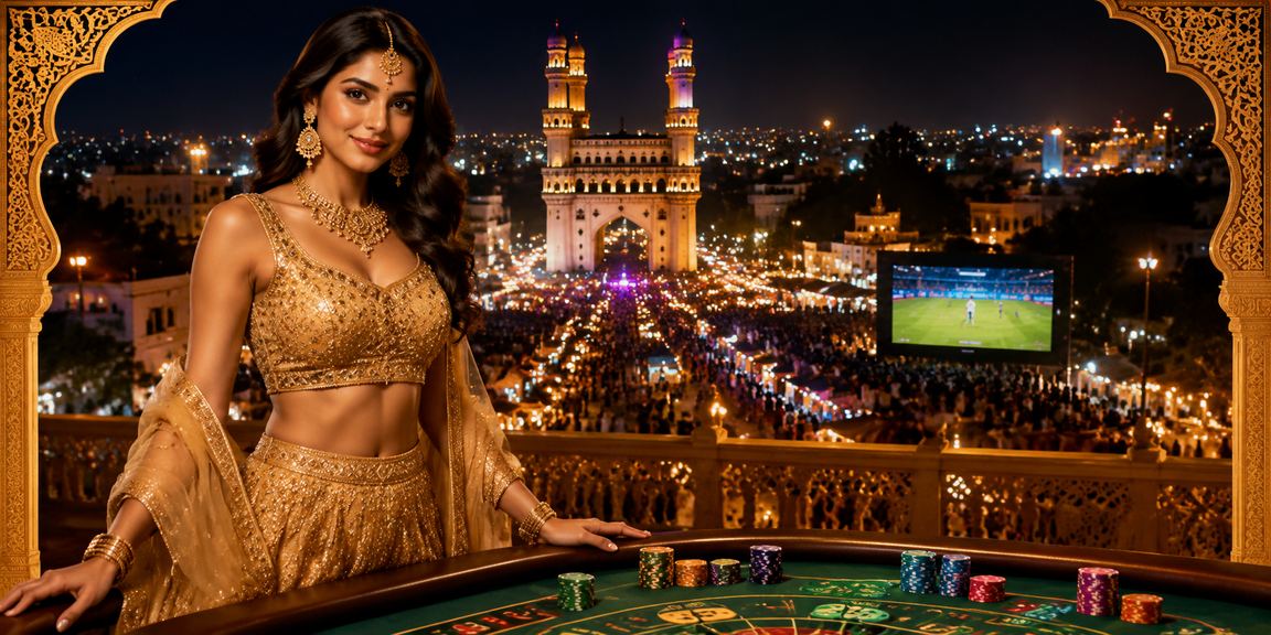 Hyderabad Charminar with register bonus promotion displayed on mobile